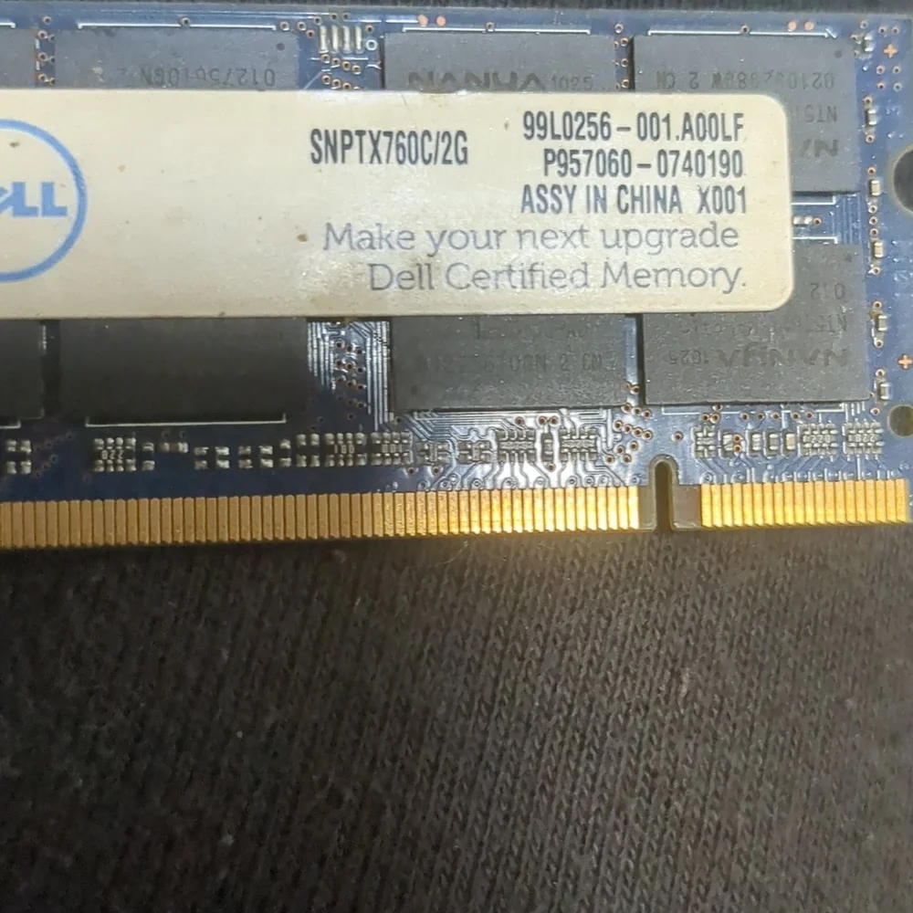 Dell Black and Blue RAM Module